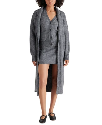 Steve Madden Women's Marl Open-Front Duster Cardigan