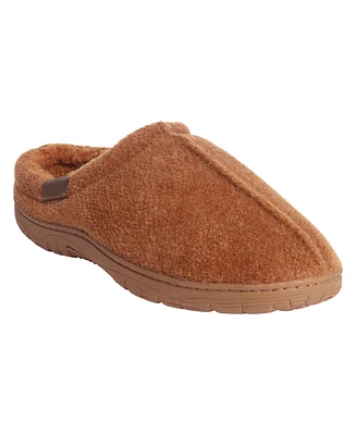 Weatherproof Vintage Men's Felt Clog with Plaid Sock and Indoor-Outdoor Sole Slipper