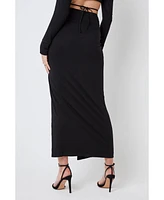 Creea the Label Women's Side Slit Maxi Skirt