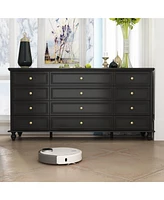 Homsee White 12-Drawer Chest of Drawers Modern European Style