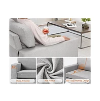 gaomon 83" Sofa Comfy Couch for Living Room Comfy Sofa Couch with Extra Deep, Sofa with Lounge Cozy Sofa, Sofa 3 Seater Upholstered Sofa for Apartment