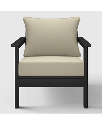 WestinTrends Outdoor Modern Hdpe Patio Club Chair with Deep Seat Cushions