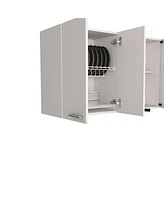 Depot E-shop Oceana 150 Wall Double Door Cabinet With Glass, Four Interior Shelves, Glass Cabinet