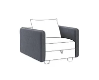 gaomon Velvet Side Armrest Module for Modular Sectional Sofa, Pair of Armrests for Sectional Couch Modular Sofa Couch