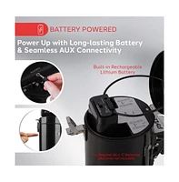 Pyle Megaphone Speaker with Led Lights, Rechargeable Battery, and Siren Alarm