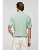 Mango Men's Structured Fine-Knit Polo Shirt