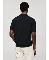 Mango Men's Fine-Knit Cotton Polo Shirt