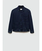 Mango Men's Pocketed Denim Jacket