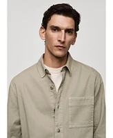 Mango Men's Pocket Denim Overshirt