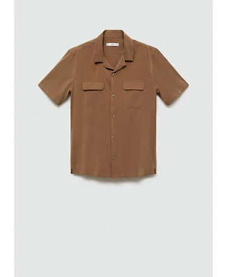 Mango Men's Chest-Pocket Shirt