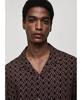 Mango Men's Flowy Printed Shirt