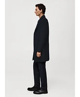 Mango Men's Regular Long Wool Coat