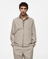 Mango Men's Zip-Up Lyocell Jacket