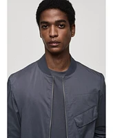 Mango Men's Pocket Detail Bomber Jacket