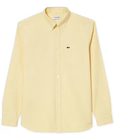 Lacoste Men's Woven Long Sleeve Button-Down Oxford Shirt