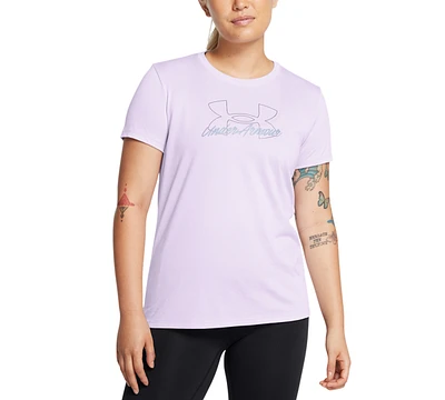 Under Armour Women's Ua Tech Script Short Sleeve T-Shirt