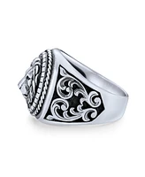 Bling Jewelry Big Statement Biker Style Lion Ring Solid .925 Sterling Silver