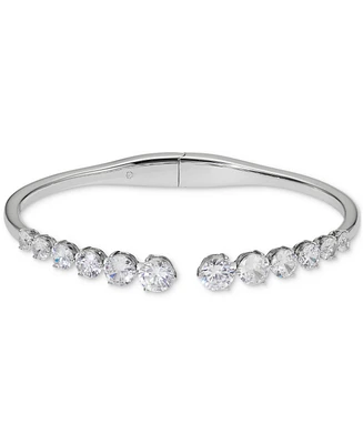 Eliot Danori Silver-Tone Cubic Zirconia Hinge Bracelet, Created for Macy's