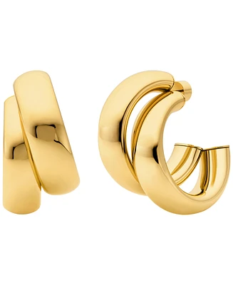 Michael Kors 14K Gold-Plated Brass Double Hoop Earrings