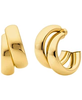 Michael Kors 14K Gold-Plated Brass Double Hoop Earrings