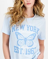 Grayson Threads, The Label Juniors' New York Butterfly Graphic T-Shirt