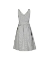 Hope & Henry Women's A-Line Dress with Sash