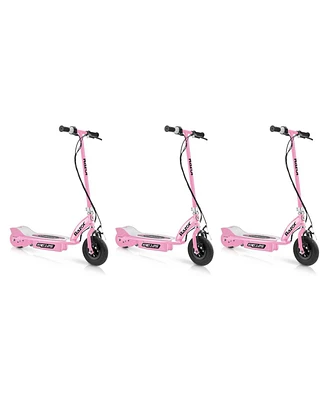 Razor E125 Motorized 24-Volt Rechargeable Girls Electric Scooter, Pink (3 Pack)