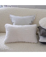 Designers Guild Mousson Chalk Faux Sheepskin Decorative Pillow