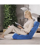 Adjustable 14-Position Floor Chair Folding Lazy Gaming Sofa Cushioned