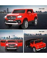 Costway Licensed Mercedes Benz x Class 12V 2-Seater Kids Ride On Car w/ Trunk