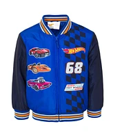 Hot Wheels Toddler Boys Zip Up Varsity Bomber Jacket to (3T - 10-12)