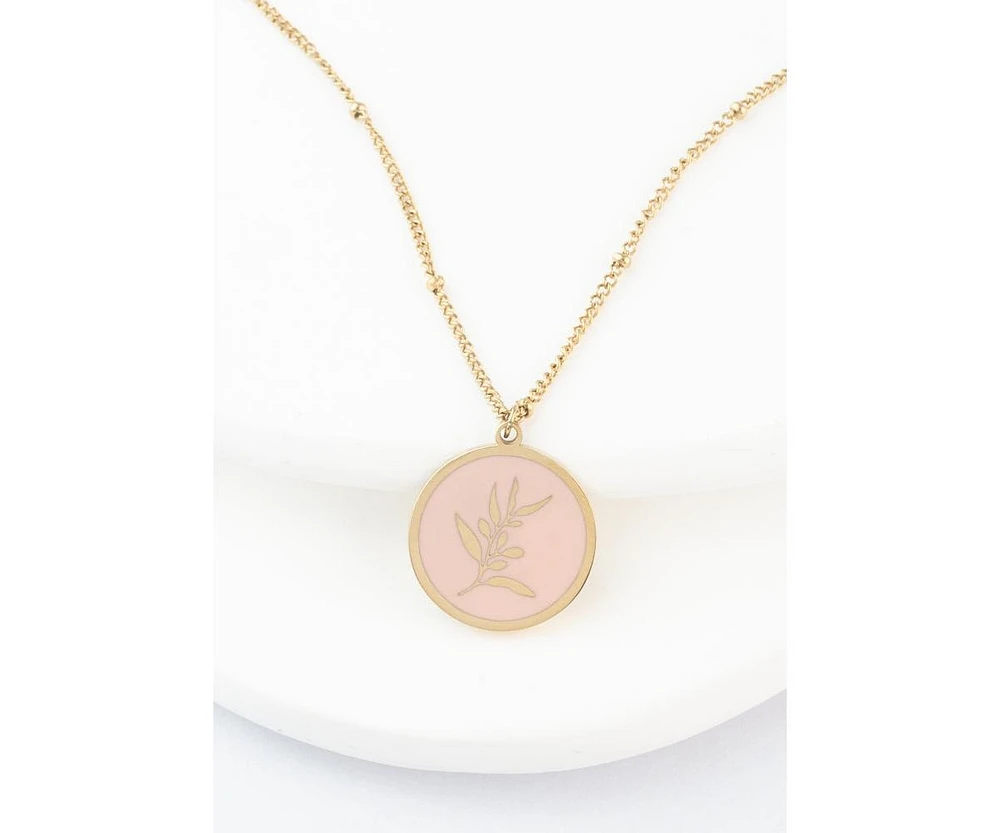 Starfish Project Resilience Leaf Necklace in Pink