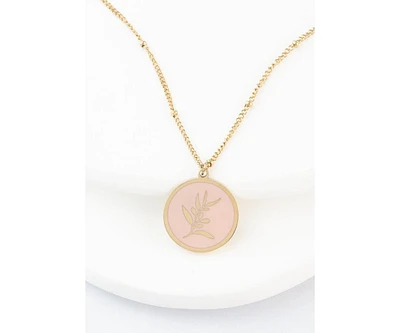 Starfish Project Resilience Leaf Necklace in Pink