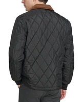 Dockers Men's Diamond-Quilted Jacket with Corduroy Collar
