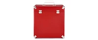 Gpo Retro SWB18RED 12" Vinyl Record Case 35 Count Capacity with Removable Lid - Red