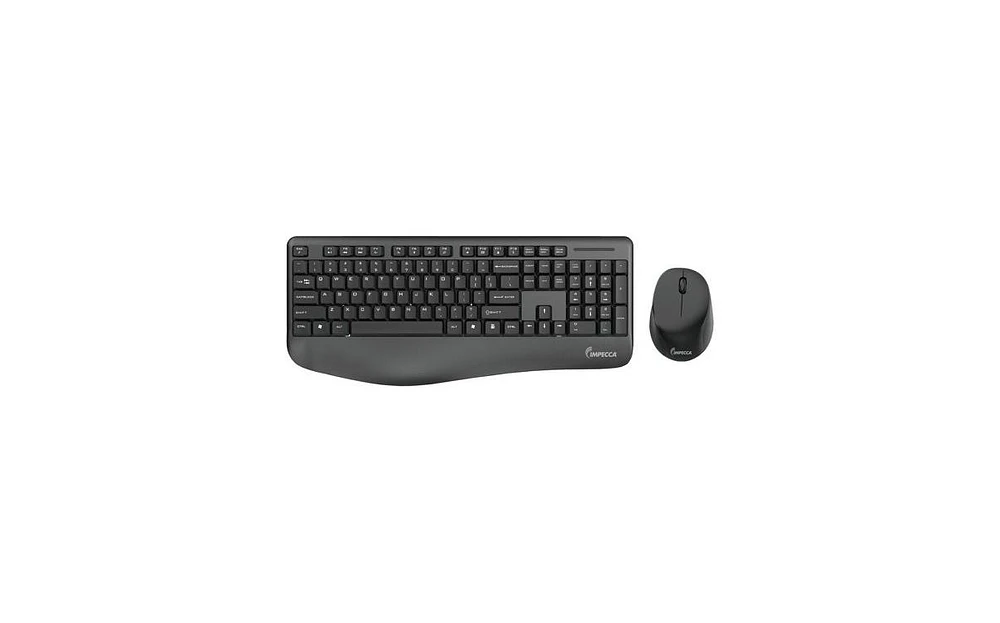 Impecca Wireless Keyboard and Mouse Combo with Palm Rest "“ Black