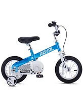 RoyalBaby Formula 16 Inch Kids Bike with Kickstand and Training Wheels, Blue