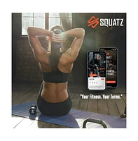 Squatz Neoprene Dumbbell Set With Stand, 20 lb Total Weight