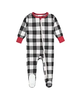 Gerber Baby Girls Holiday Family Pajamas Neutral One Piece Footed