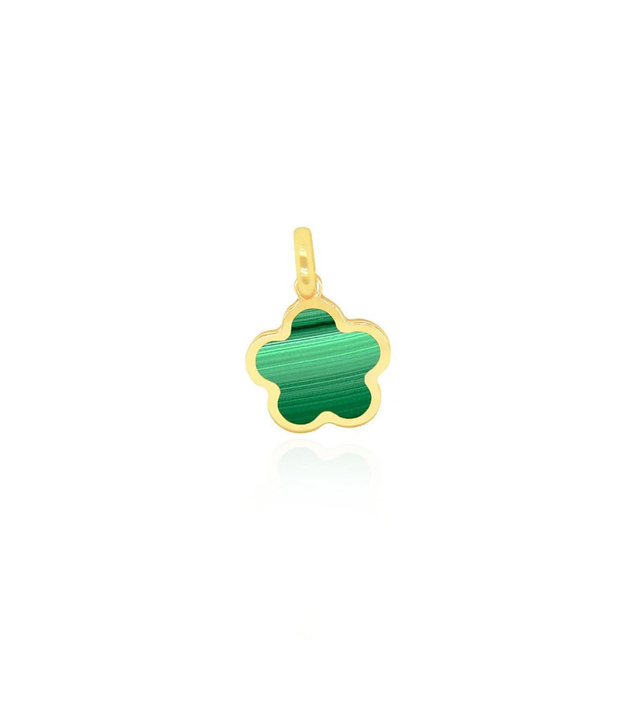 The Lovery Mini Malachite Flower Charm 11 millimeters