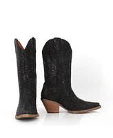 Buck & Brana Dorothy Bling - Leather Cowgirl Boots With Rhinestones By