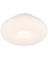 Possini Euro Design Possini Euro Sandringham 13 3/4" Sanded White Modern Led Ceiling Light