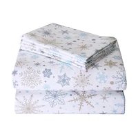 gaomon 4 Pieces Christmas Cotton Flannel Bedding Sheet Set