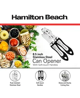 Hamilton Beach Can Opener 8.5in Soft Touch Pp Handle, Stainless Steel Sharp Blade, Ergonomic & Easy Grip Heavy Duty, Can Openers Smooth Edge, Can Open