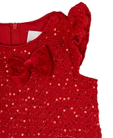 Rare Editions Baby Girl Sequin Tweed Social Dress