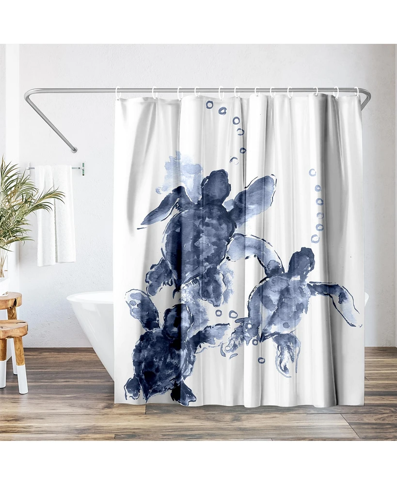 Americanflat Coastal Shower Curtain Revolving Motion by Suren Nersisyan