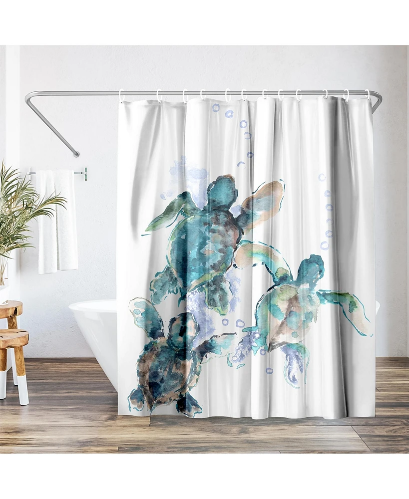 Americanflat Coastal Shower Curtain Revolving Motion by Suren Nersisyan