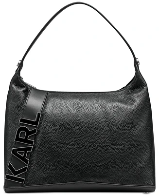 Karl Lagerfeld Paris Lunette Medium Leather Hobo