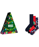 Happy Socks Men's Holiday Tree Socks Gift Set, Pack of 3