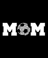 La Pop Art Women's Soccer Mom Word Crew Neck T-Shirt